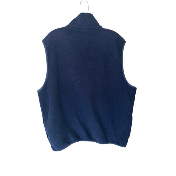 L.L. Bean Men's Blue Mock Neck Outdoor‎ Gorpcore Zip Up Fleece Vest Size XL - Picture 8 of 10